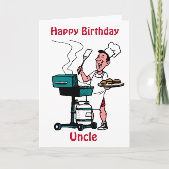 HAPPY BIRTHDAY TO THE BEST GRILL MASTER *UNCLE* CARD (Front)