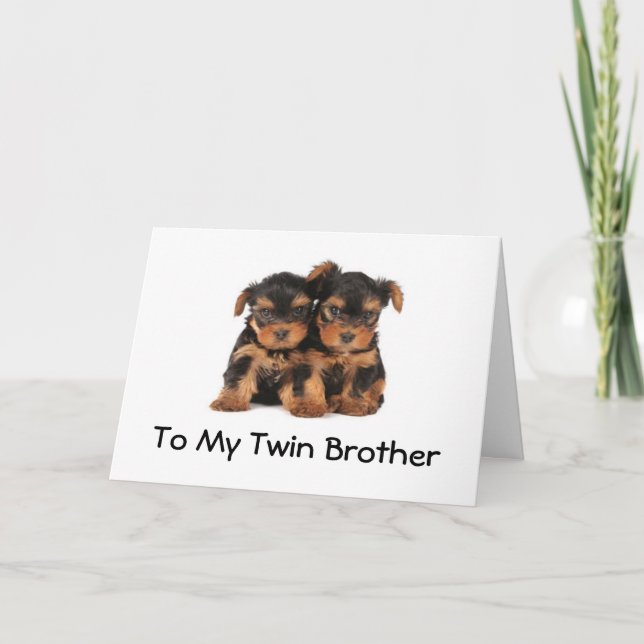 HAPPY BIRTHDAY TO THE BEST *TWIN BROTHER* EVER CARD (Front)