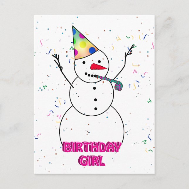 Happy Birthday to the Birthday Girl! Postcard (Front)