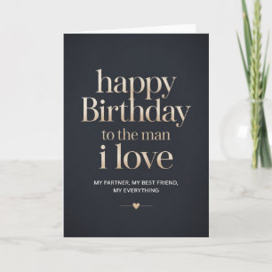 happy birthday to the man i love card