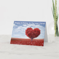 Happy birthday to the one I love Card