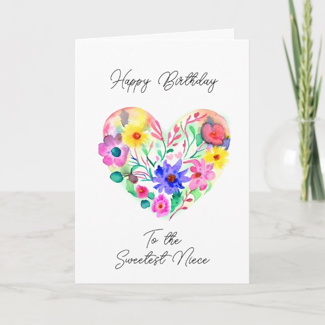 Happy Birthday to the Sweetest Niece Card (Front)