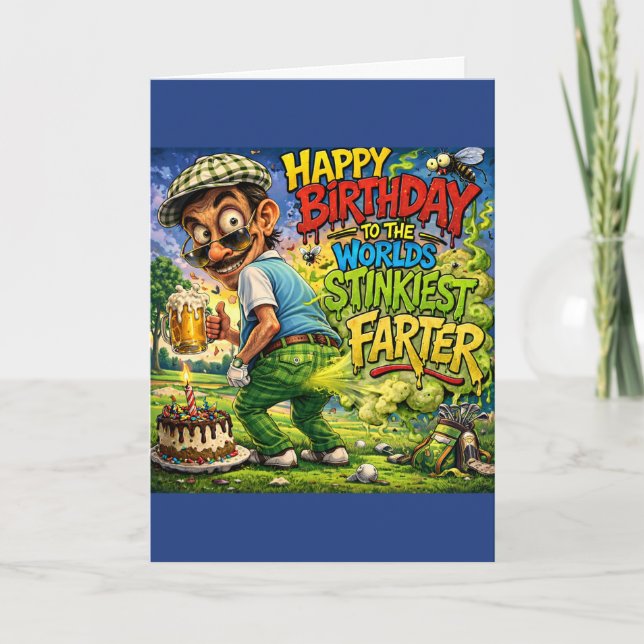 Happy Birthday To The World’s Stinkiest Golfer Card (Front)