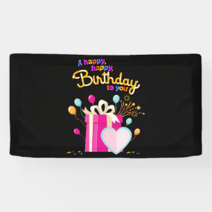 Happy Birthday To You 1.6x3 Vinyl Banner