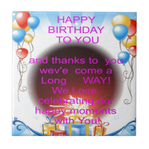 Happy Birthday to You Art Print Tile