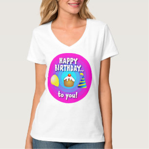 Happy Birthday To You Circle Design-47555 T-Shirt