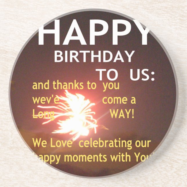 Happy Birthday TO YOU Coaster (Front)