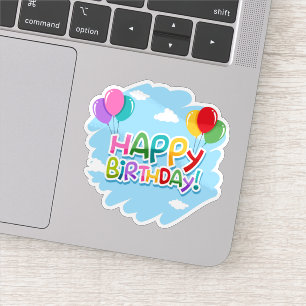 Happy birthday to you colour sticker 