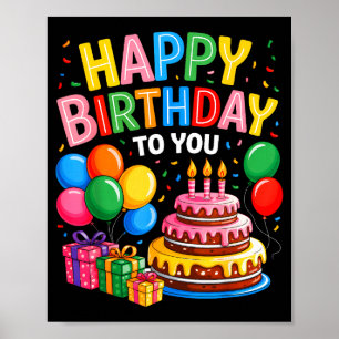 Happy Birthday To You Costume For Men Women Boys G Poster