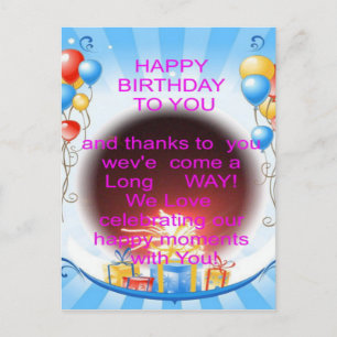 Happy Birthday To you Cute nice and lovely Art Postcard