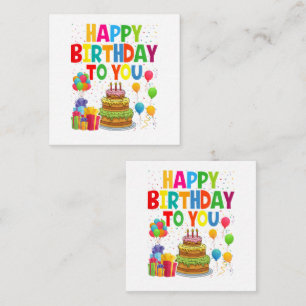Happy Birthday to You Enclosure Card