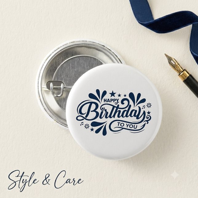 Happy Birthday To You Fun Graphic Button Design (Happy Birthday To You Fun Graphic Button Design)