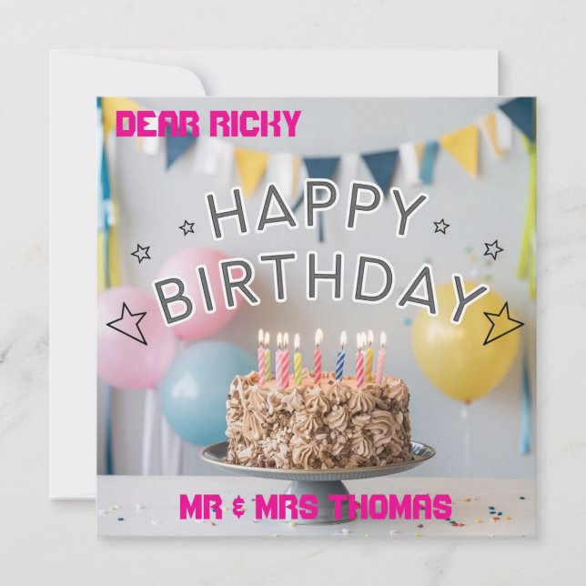 Happy Birthday to You! 🎉🎂 Invitation (Front)