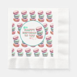 Happy Birthday To You Macaron Napkin