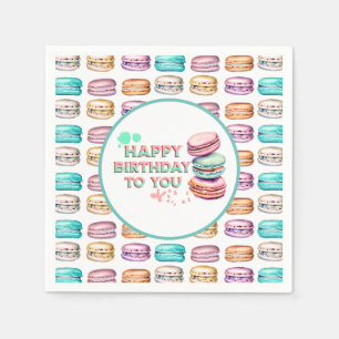 Happy Birthday To You Macaron Napkin