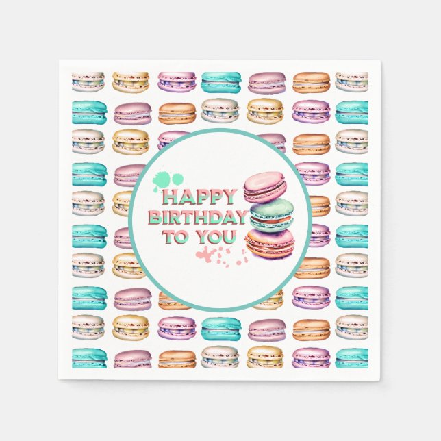 Happy Birthday To You | Macaron Napkin (Front)