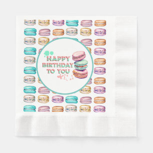 Happy Birthday To You Macaron Napkin