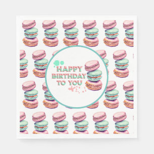 Happy Birthday To You Macaron Napkin