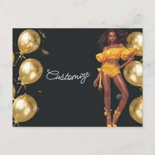 Happy Birthday To You Melanin Sista Black Queen  Postcard