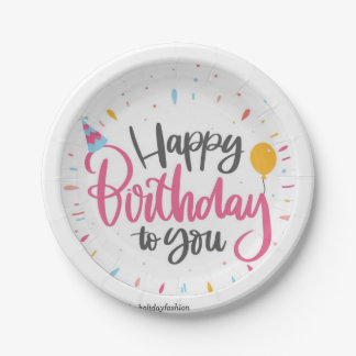 Happy Birthday to you  Paper Plate
