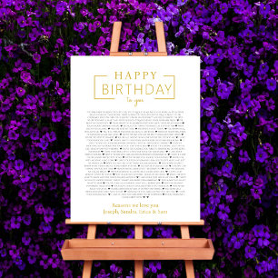 Happy Birthday to You Poster   Reasons We Love You