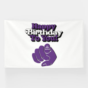 Happy Birthday To You Purple 6x10 Vinyl Banner
