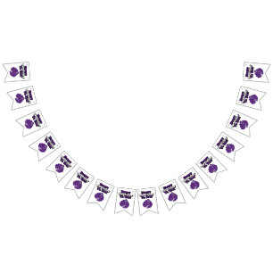 Happy Birthday To You Purple Bunting Banner