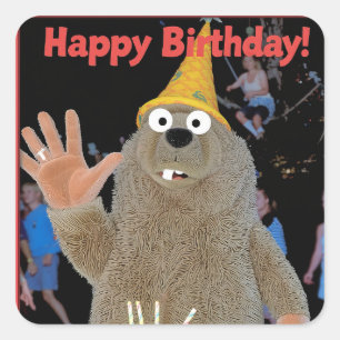 Happy birthday to you square sticker