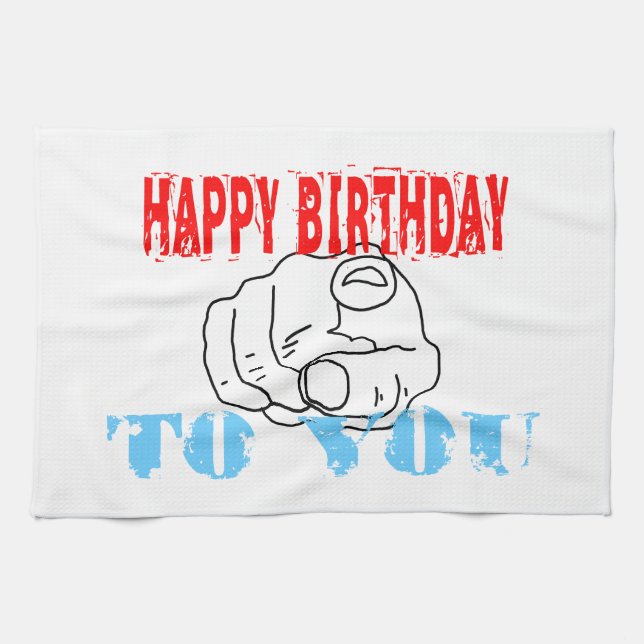 Happy Birthday To You Tea Towel (Horizontal)