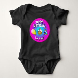 Happy Birthday To You - Typography Baby Bodysuit