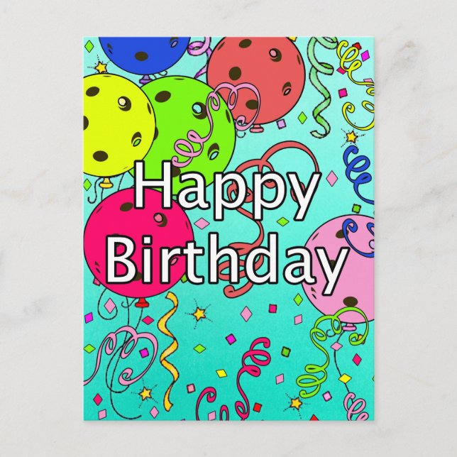 Happy Birthday to Your Favourite Pickleball Player Postcard (Front)