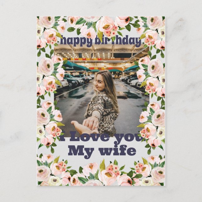 Happy birthday to your son, to your husband, holid postcard (Front)
