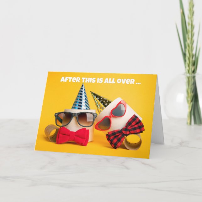 Happy Birthday Toilet Paper Coronavirus Humor Card (Front)