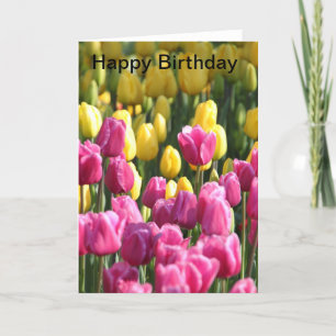 Happy Birthday Tulips Card