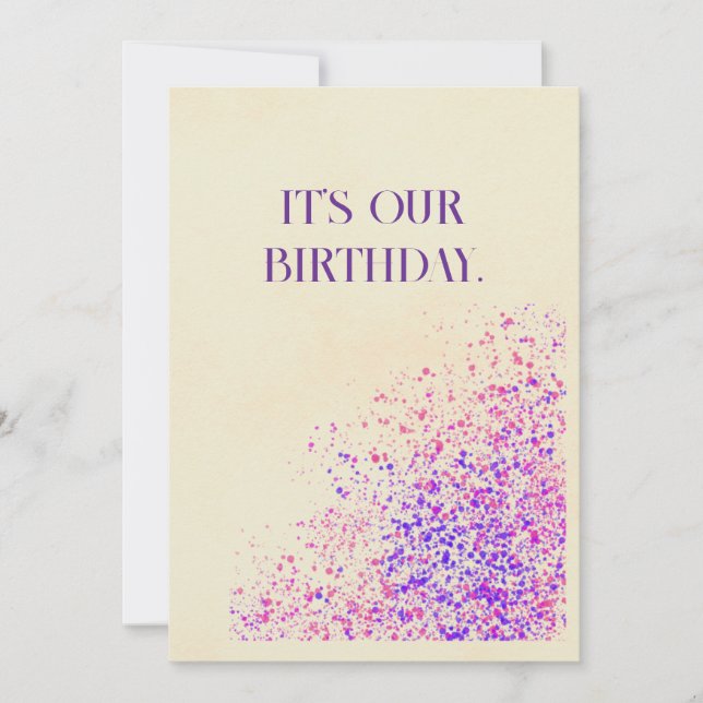 Happy Birthday Twin Holiday Card (Front)