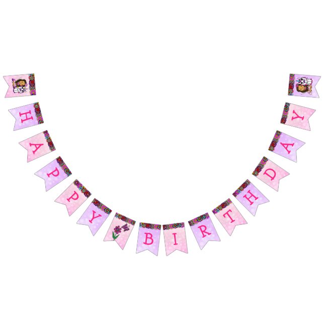 Happy Birthday Unicorn and Fairies Banner (All)