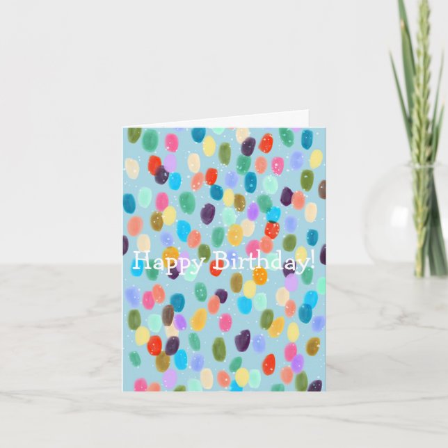 Happy Birthday Uplifting Colourful Card (Front)