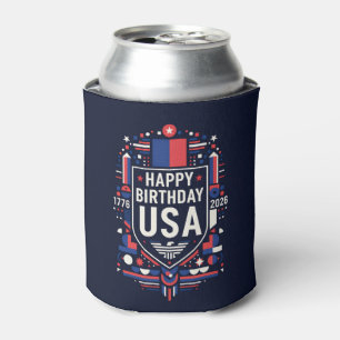 Happy Birthday USA 250 Can Cooler