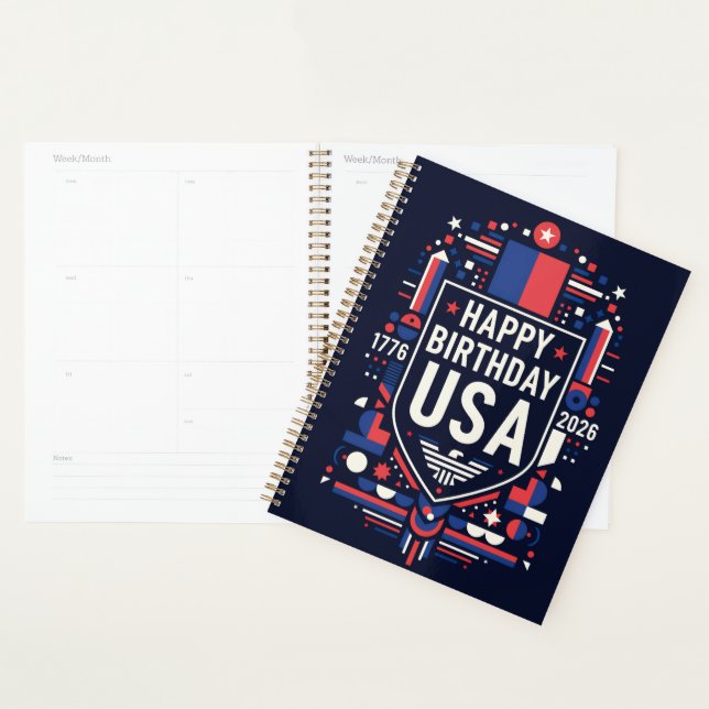 Happy Birthday USA 250 Planner (Display)
