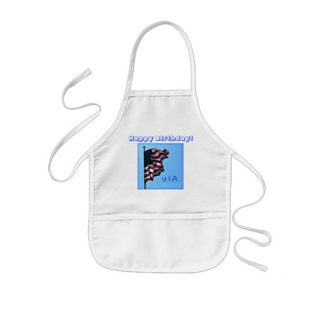 Happy Birthday USA - 4th of July Apron (Front)