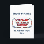 Happy Birthday Veteran Son Card<br><div class="desc">Christian Birthday Card for Military Veteran Son!   Includes Blessing Scripture and Birthday wishes inside.</div>