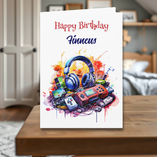 Happy Birthday Video Game Themed Personalized Card