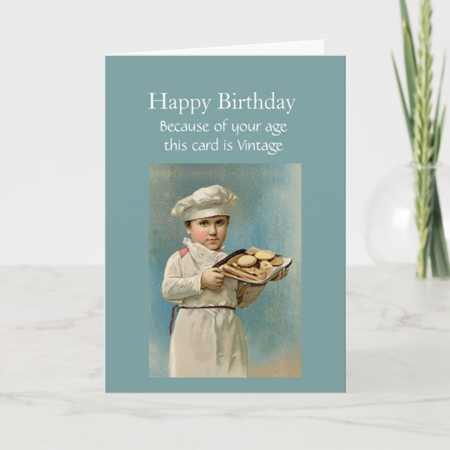 Happy Birthday Vintage Because I like you Card (Front)