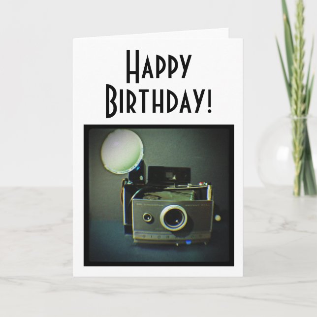 Happy Birthday Vintage Camera Card (Front)
