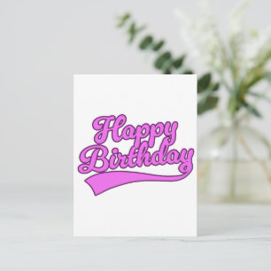Happy Birthday vintage font Holiday Postcard