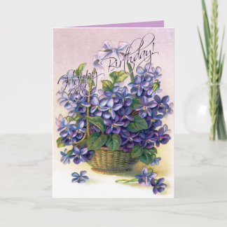 Happy Birthday Violets Card