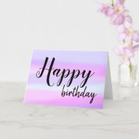 Happy Birthday Watercolor Wash Brush Script