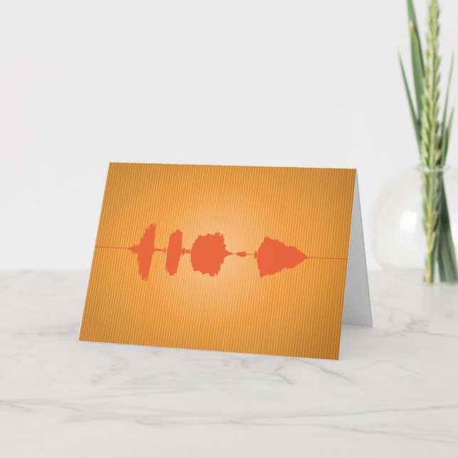 Happy Birthday Waveform Folding Card 3 (Front)