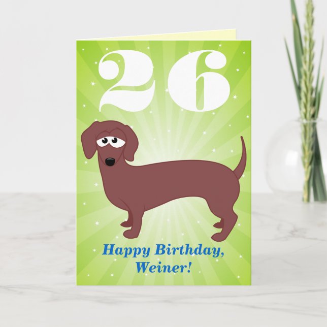 Happy Birthday Weiner Card (Front)