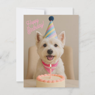 Happy Birthday Westie Birthday Card